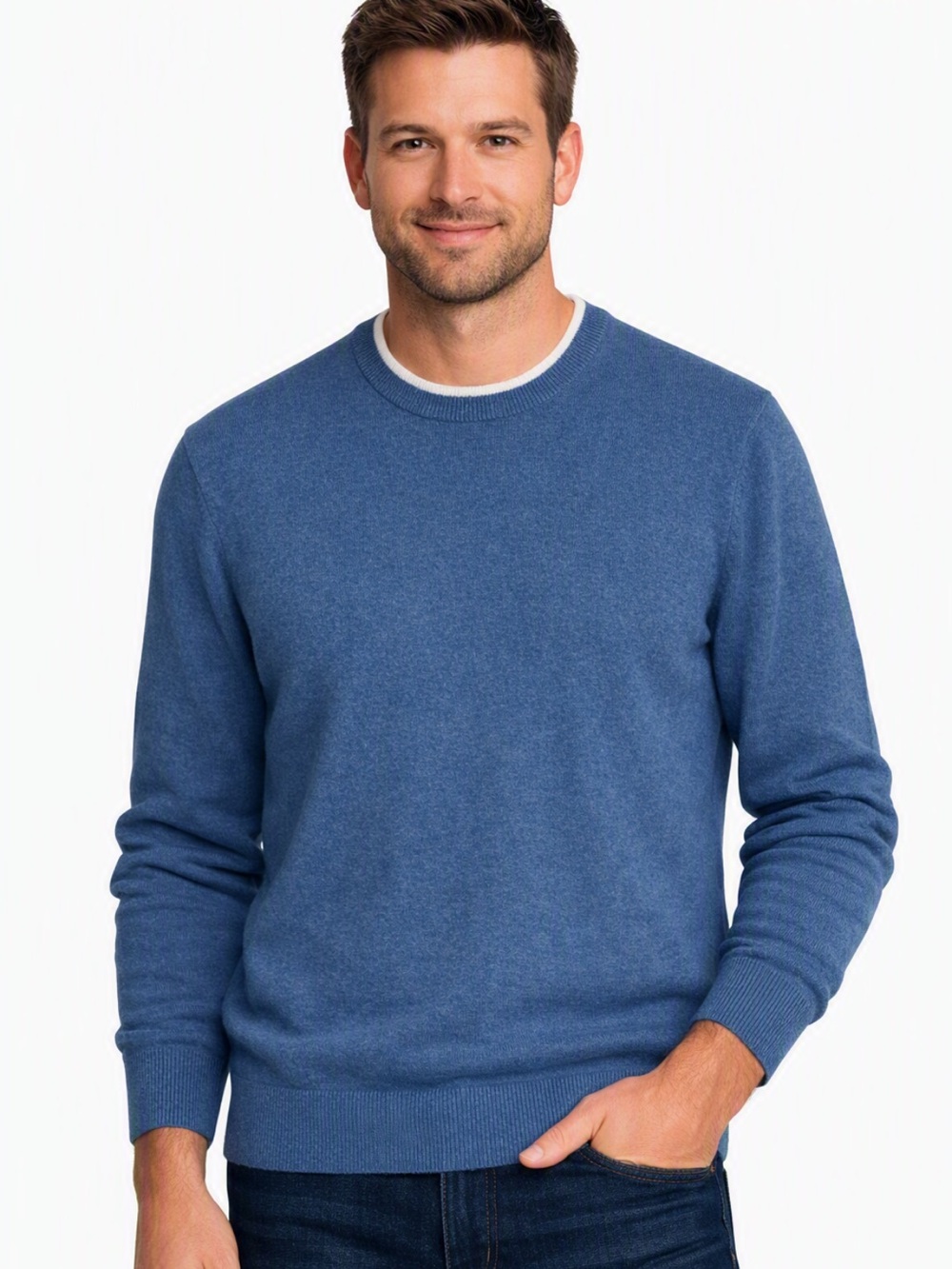 G/FORE Golf Sweater Men’s M Blue Wool Crewneck Pullover Long Sleeve
V